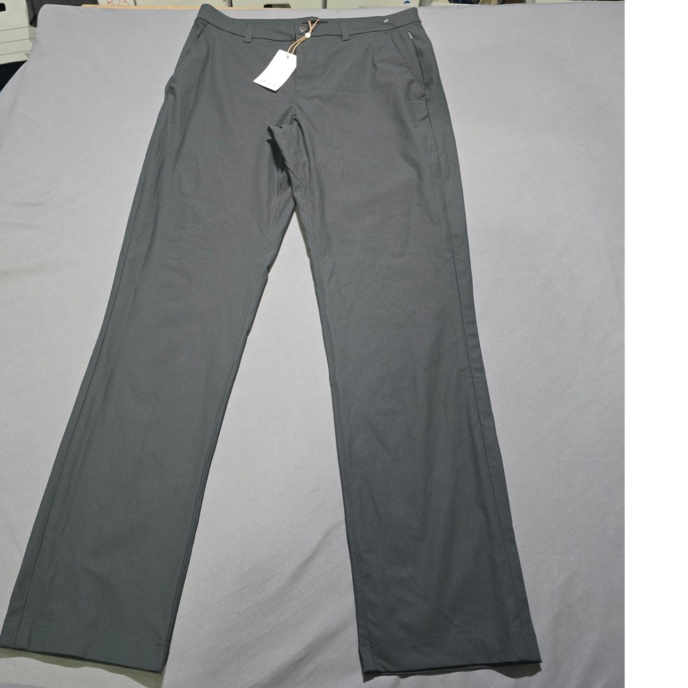 Quince Ultimate Commuter Pants Mens 34x34 Steel Grey Classic Fit Recycled Tech